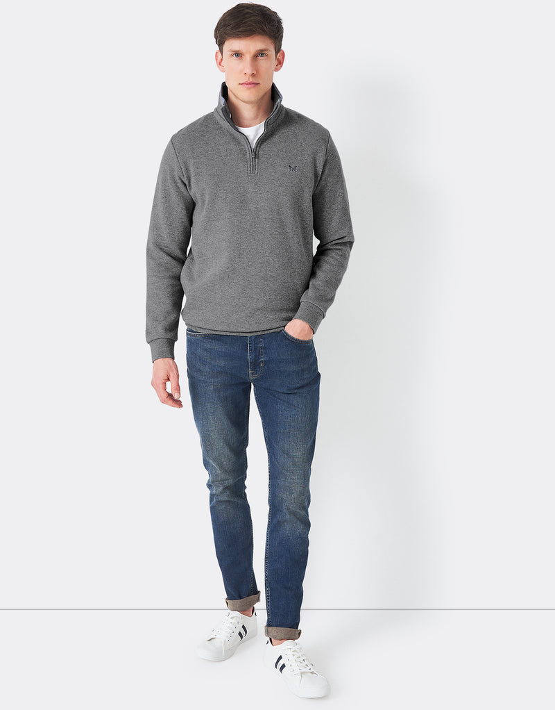 An image of the Crew Clothing Classic Half Zip Jumper