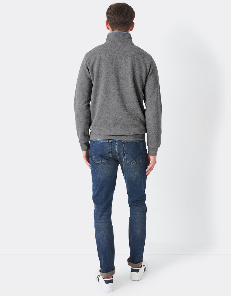 An image of the Crew Clothing Classic Half Zip Jumper