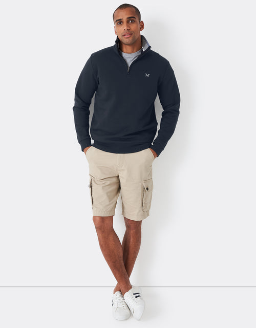 An image of the Crew Clothing Classic Half Zip Jumper