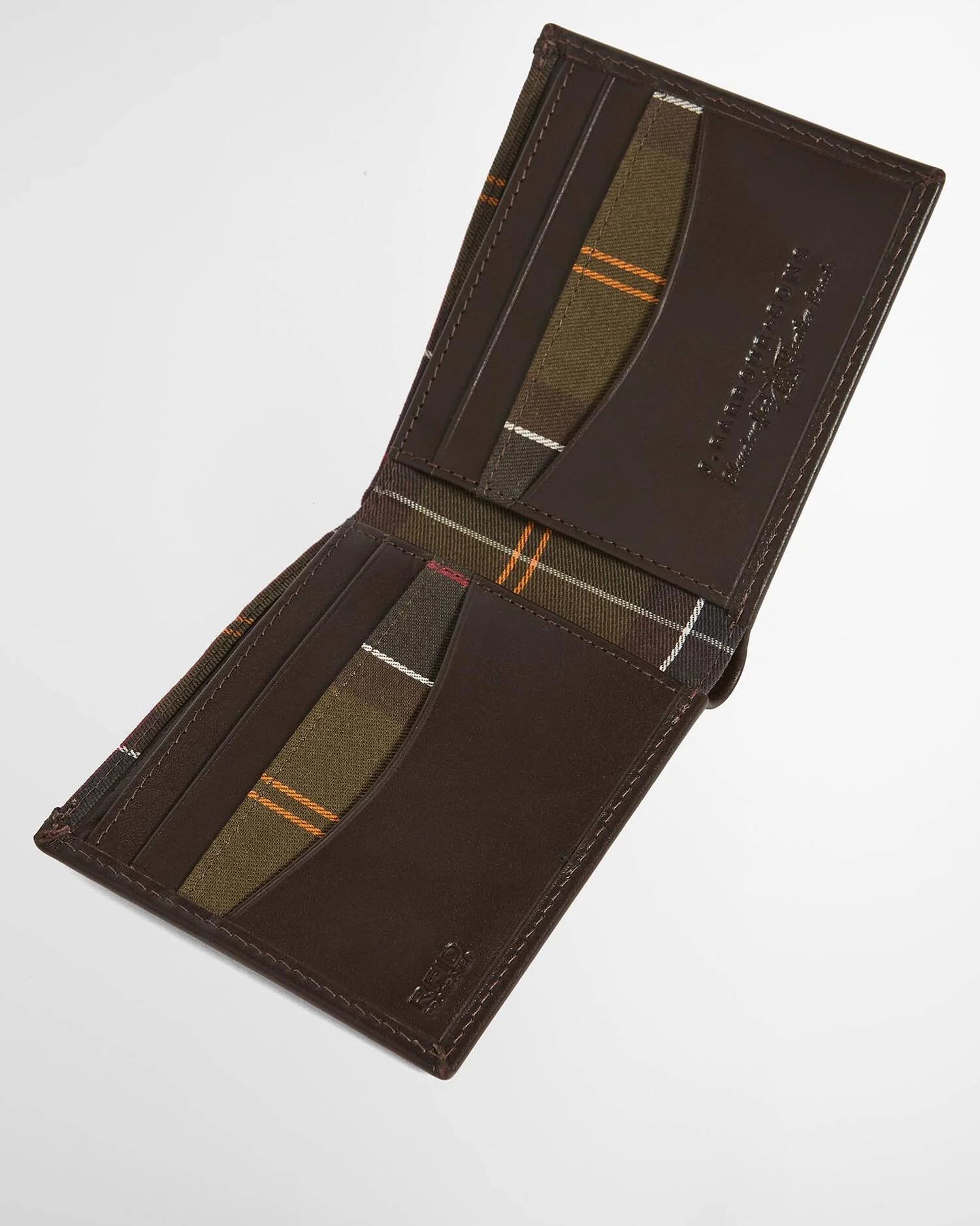 Brodick Leather/Tartan Billfold Wallet
