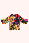An image of the Powder Midnight Posy Mid-length Kimono