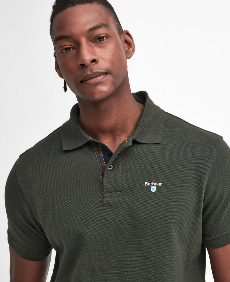 An image of the Barbour Tartan Pique Polo Shirt