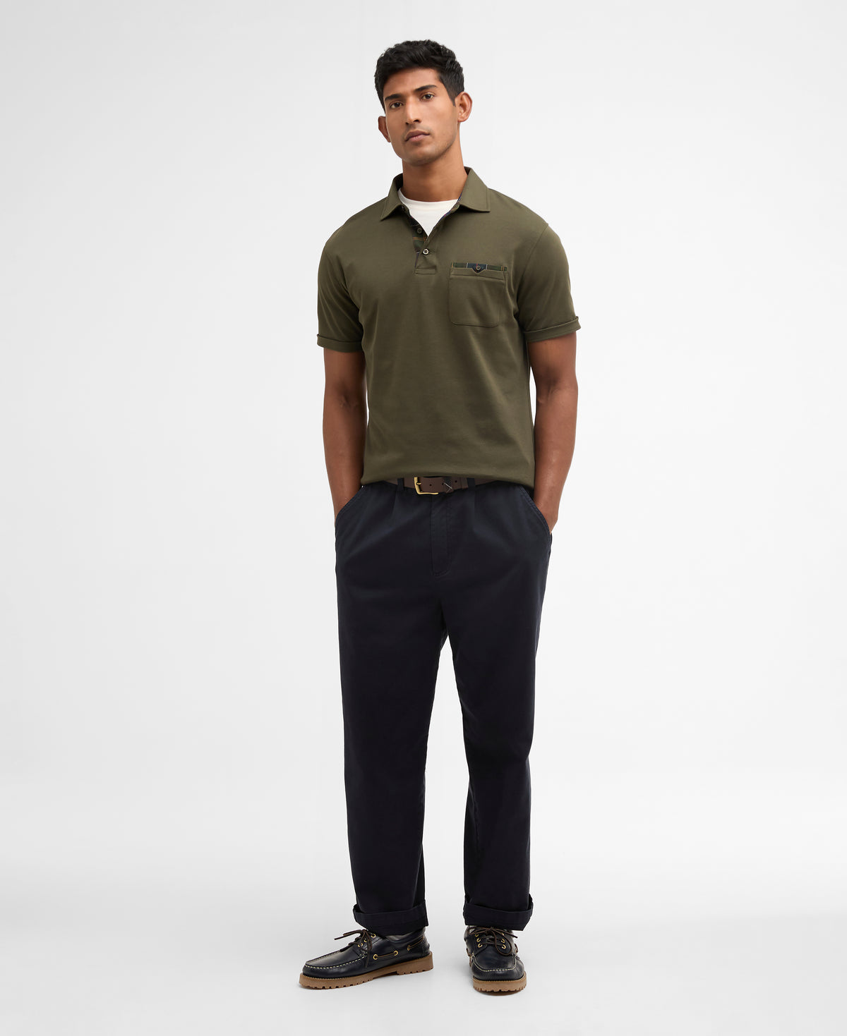 An image of the Barbour Premium Corpatch Tailored Polo Shirt