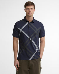 Tartan Bias Print Tailored Polo Shirt