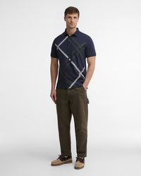 Tartan Bias Print Tailored Polo Shirt