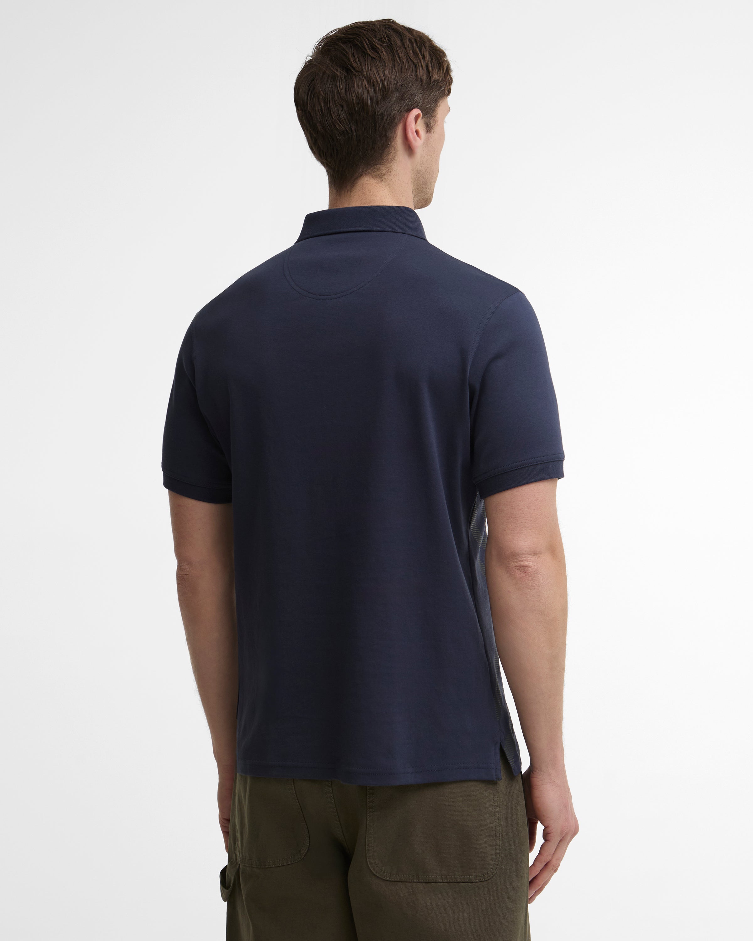 Tartan Bias Print Tailored Polo Shirt