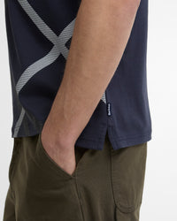 Tartan Bias Print Tailored Polo Shirt