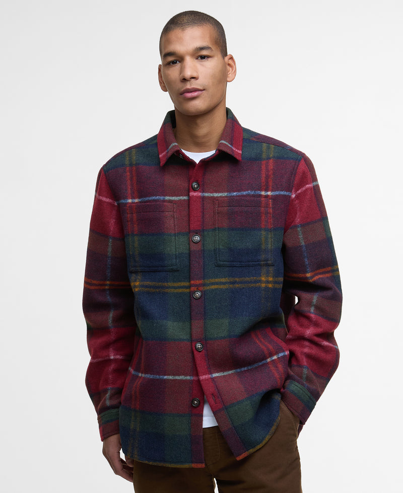 An image of the Barbour Chapter Tailored Check Overshirt