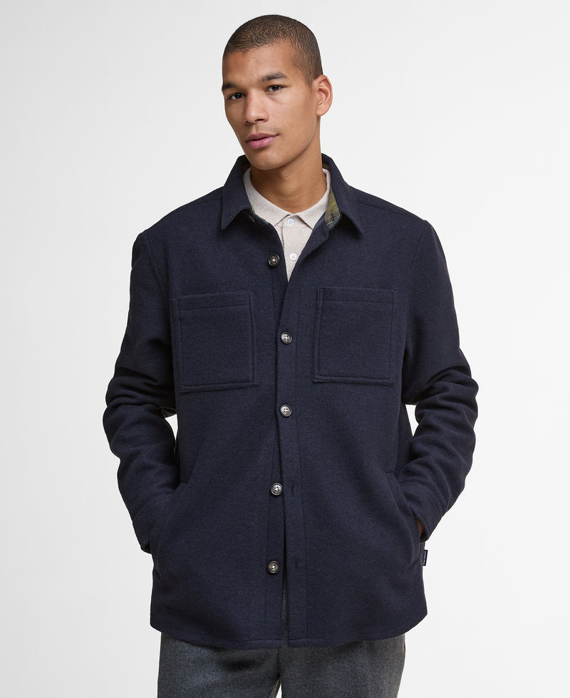 An image of the Barbour Marlow Wool Tailored Wool Blend Overshirt
