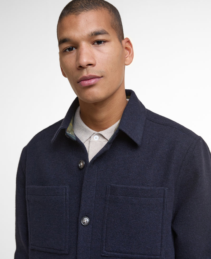 An image of the Barbour Marlow Wool Tailored Wool Blend Overshirt