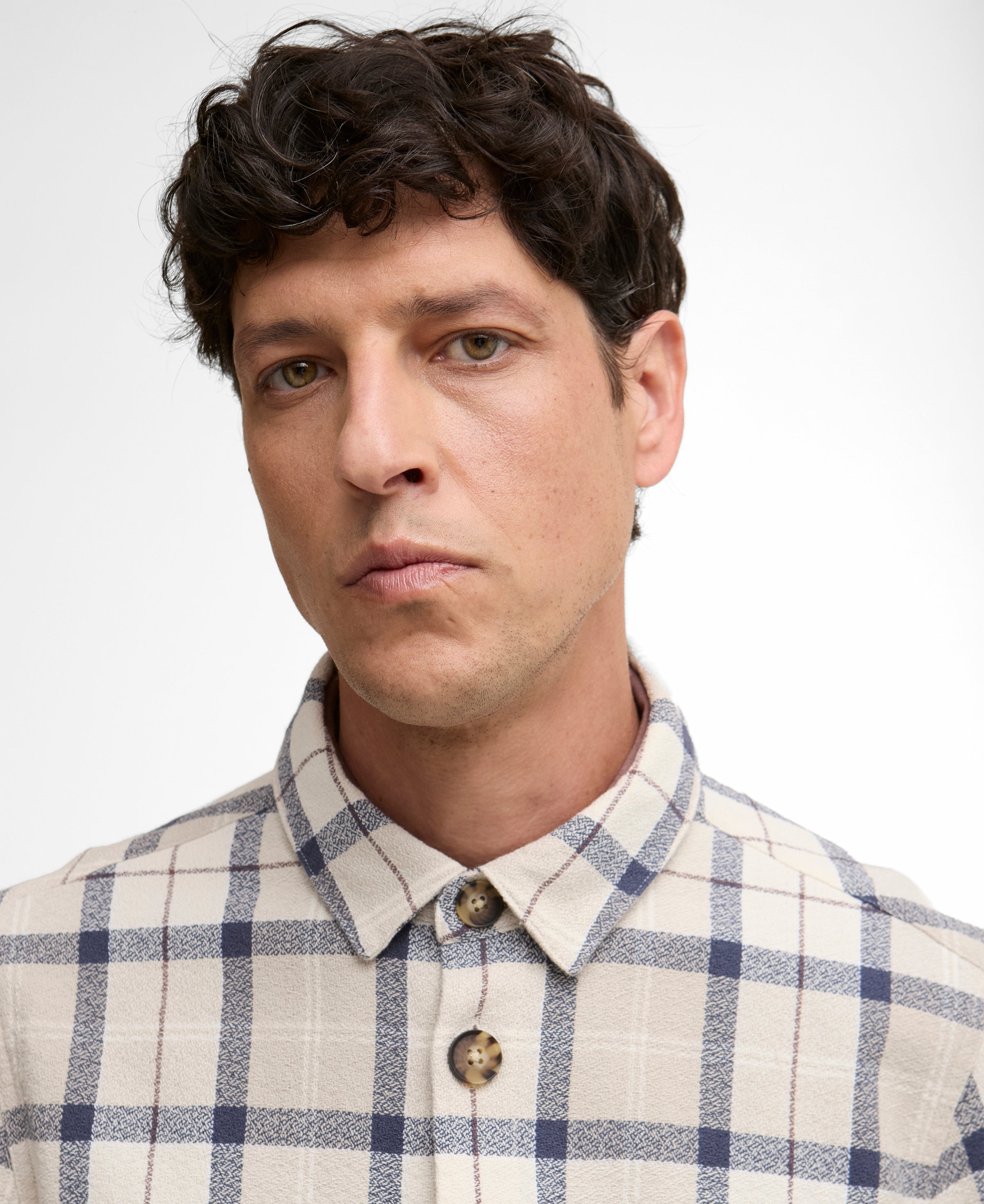 Vennel Textured Tartan Overshirt