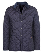 An image of the Barbour Heritage Liddesdale Quilted Jacket in the colour Navy.