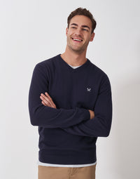 An image of the Crew Clothing Organic Cotton V-Neck