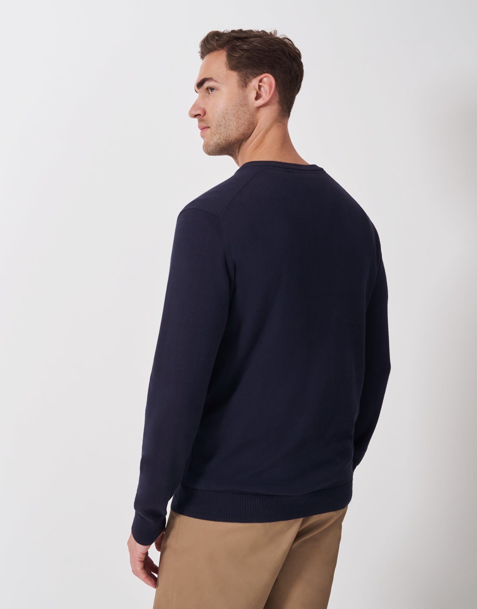 An image of the Crew Clothing Organic Cotton V-Neck