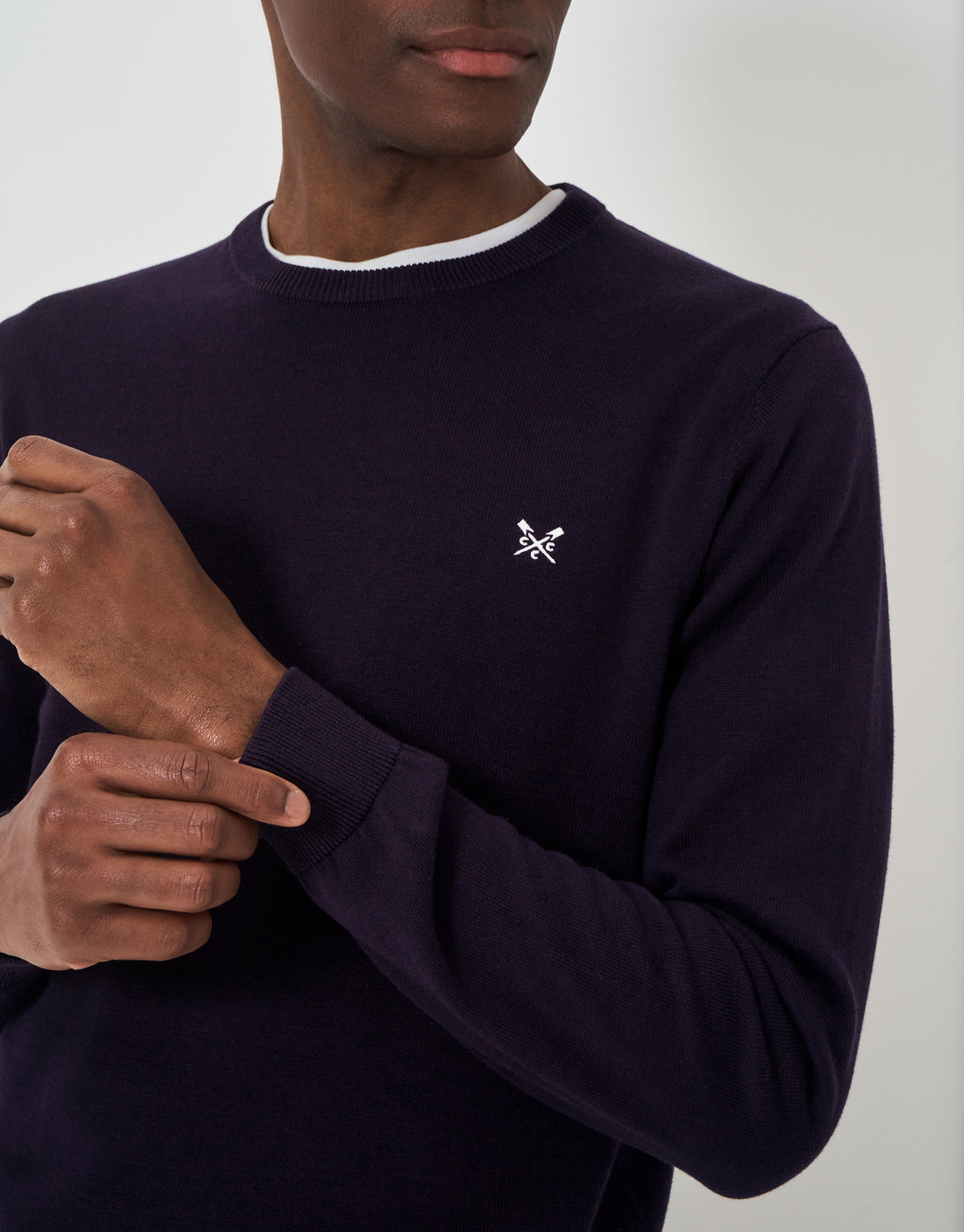 An image of the Crew Clothing Organic Cotton Crew Neck Jumper