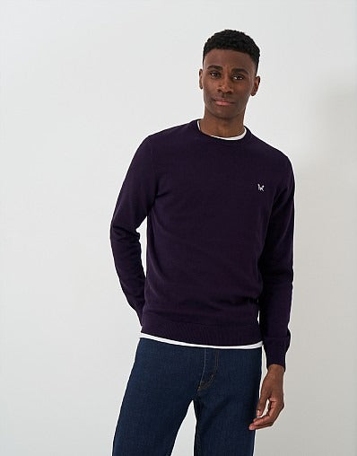 An image of the Crew Clothing Organic Cotton Crew Neck Jumper