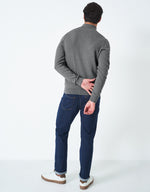An image of the Crew Clothing Classic Half Zip Knitted Sweatshirt