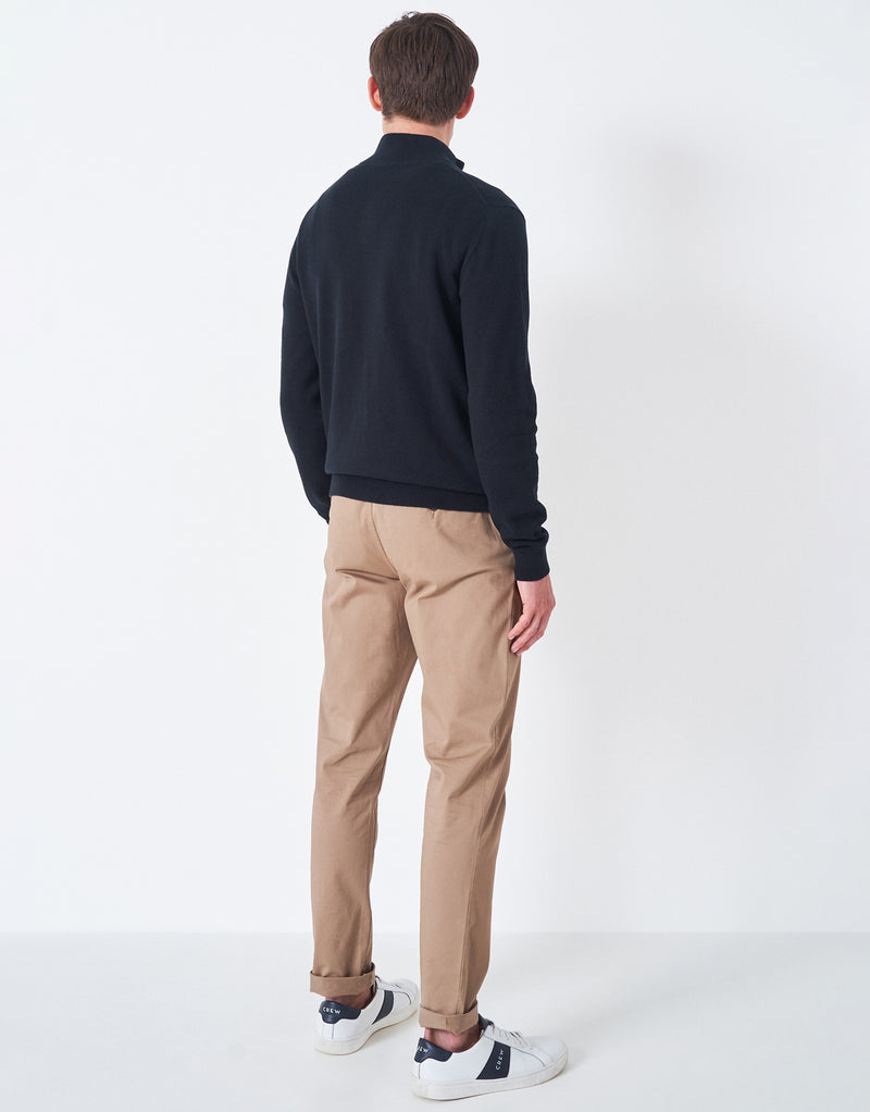 An image of the Crew Clothing Classic Half Zip Knitted Sweatshirt