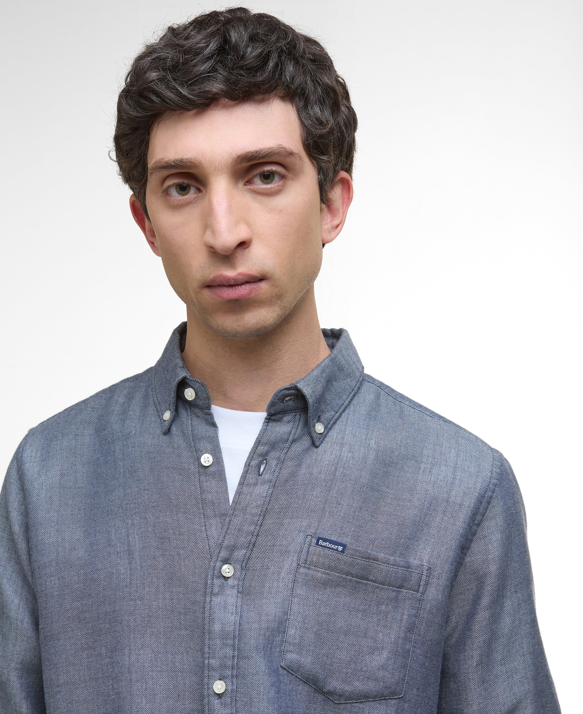 An image of the Barbour Buckley Tailored Herringbone Shirt