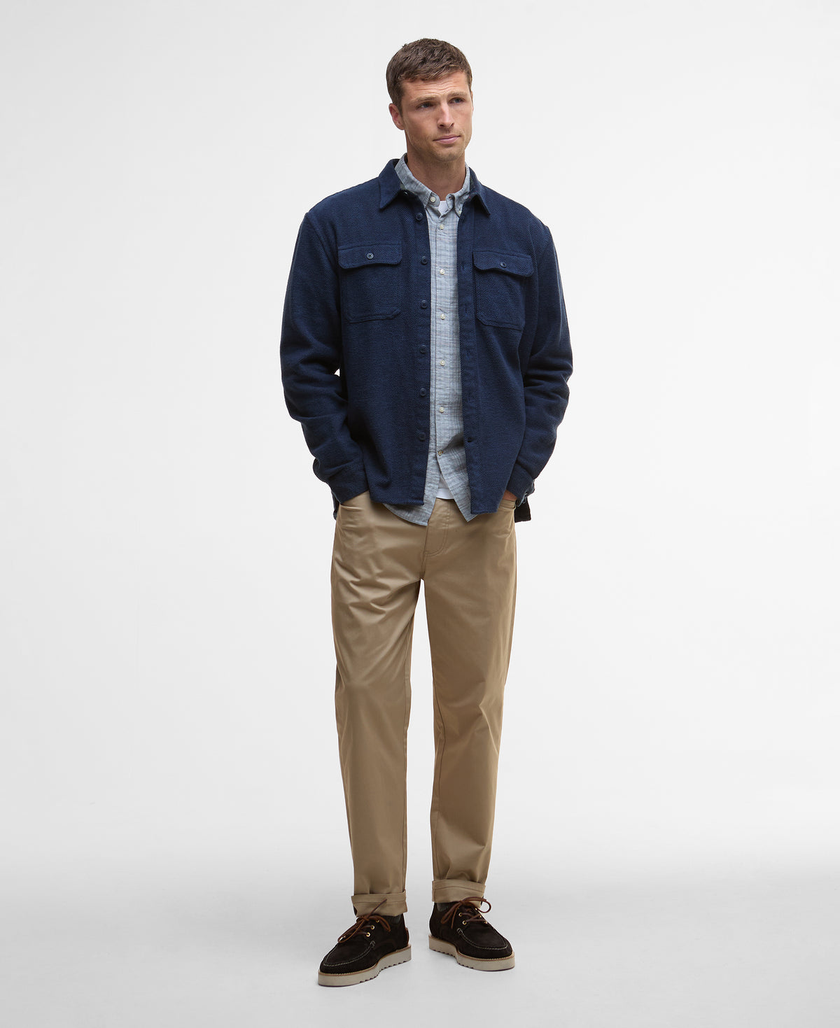 An image of the Barbour Baystone Relaxed Twill Shirt