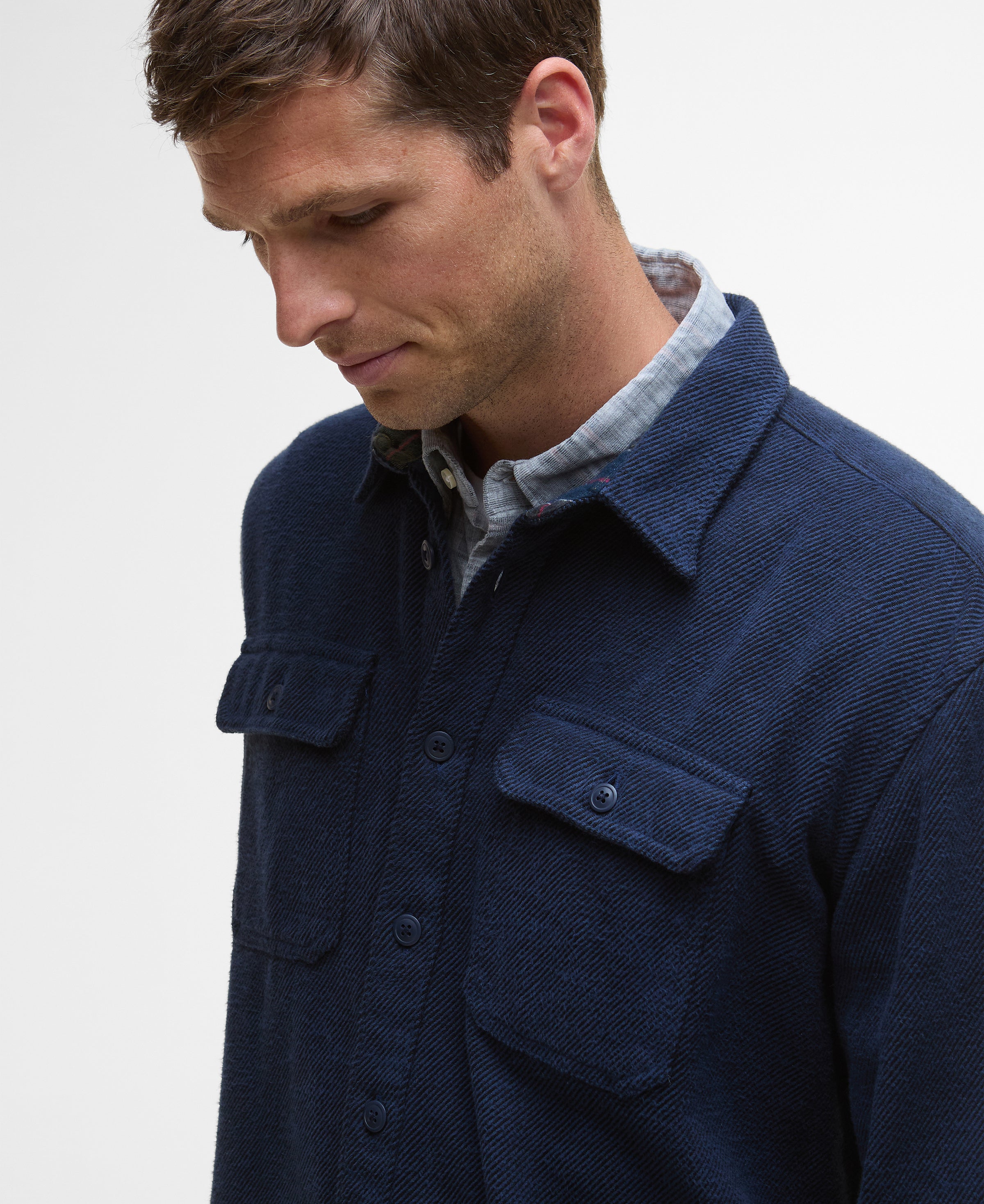 An image of the Barbour Baystone Relaxed Twill Shirt