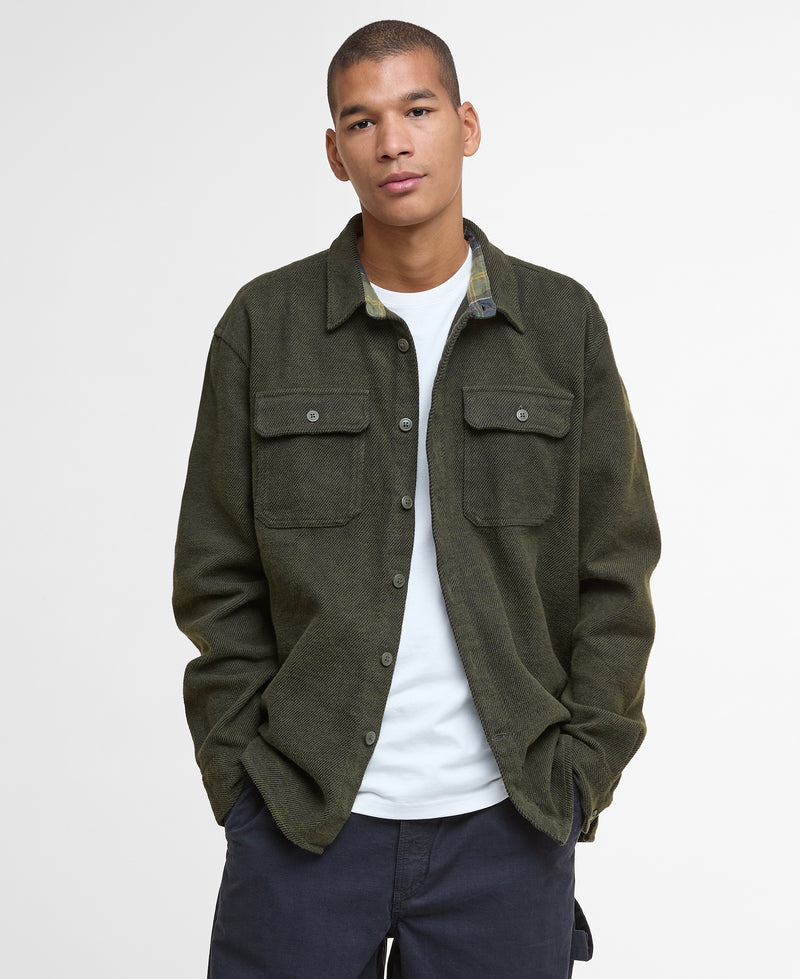 An image of the Barbour Baystone Relaxed Twill Shirt