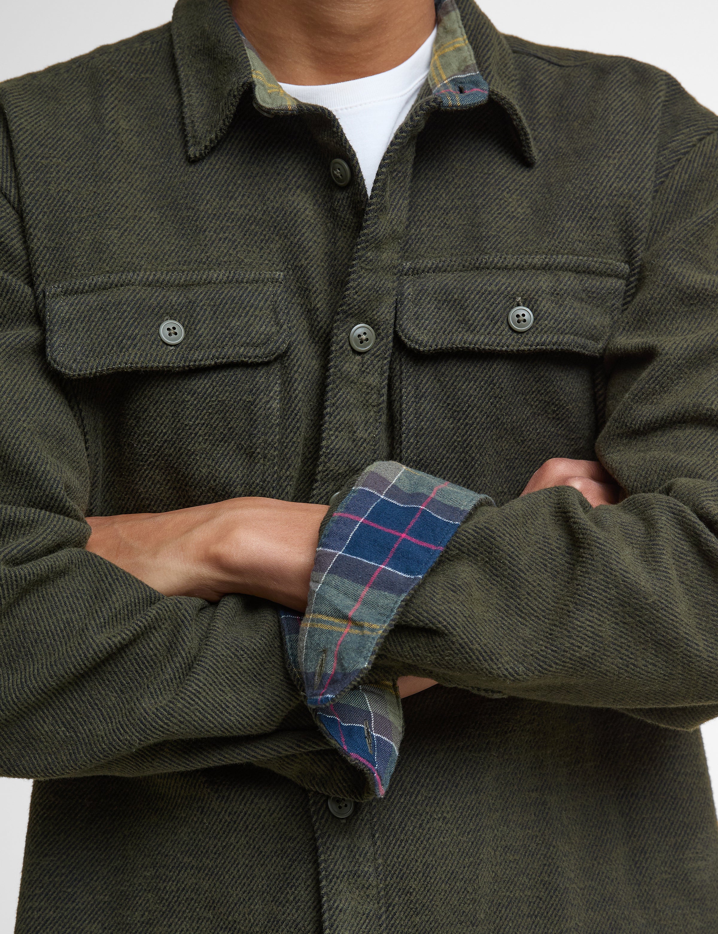 An image of the Barbour Baystone Relaxed Twill Shirt