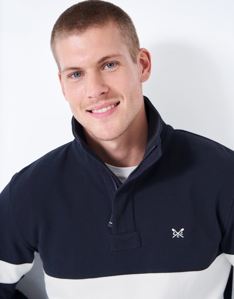 An image of the Crew Clothing Padstow Pique Sweat