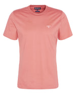 An image of the Barbour Men's Essential Sports T-Shirt in the colour Pink Clay.