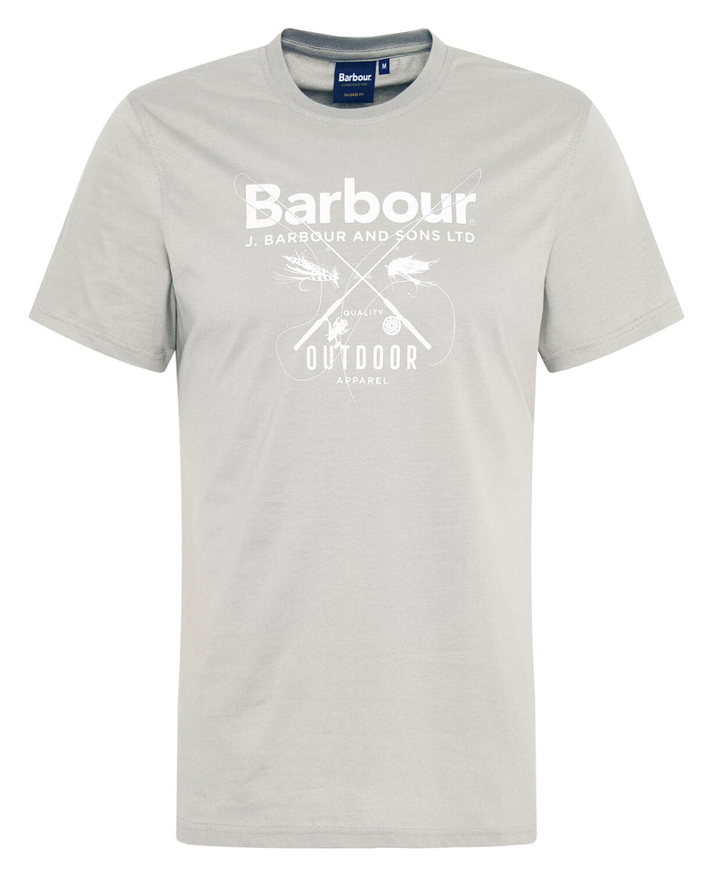 An image of the Barbour Fly Graphic T-Shirt in the colour Forest Fog.