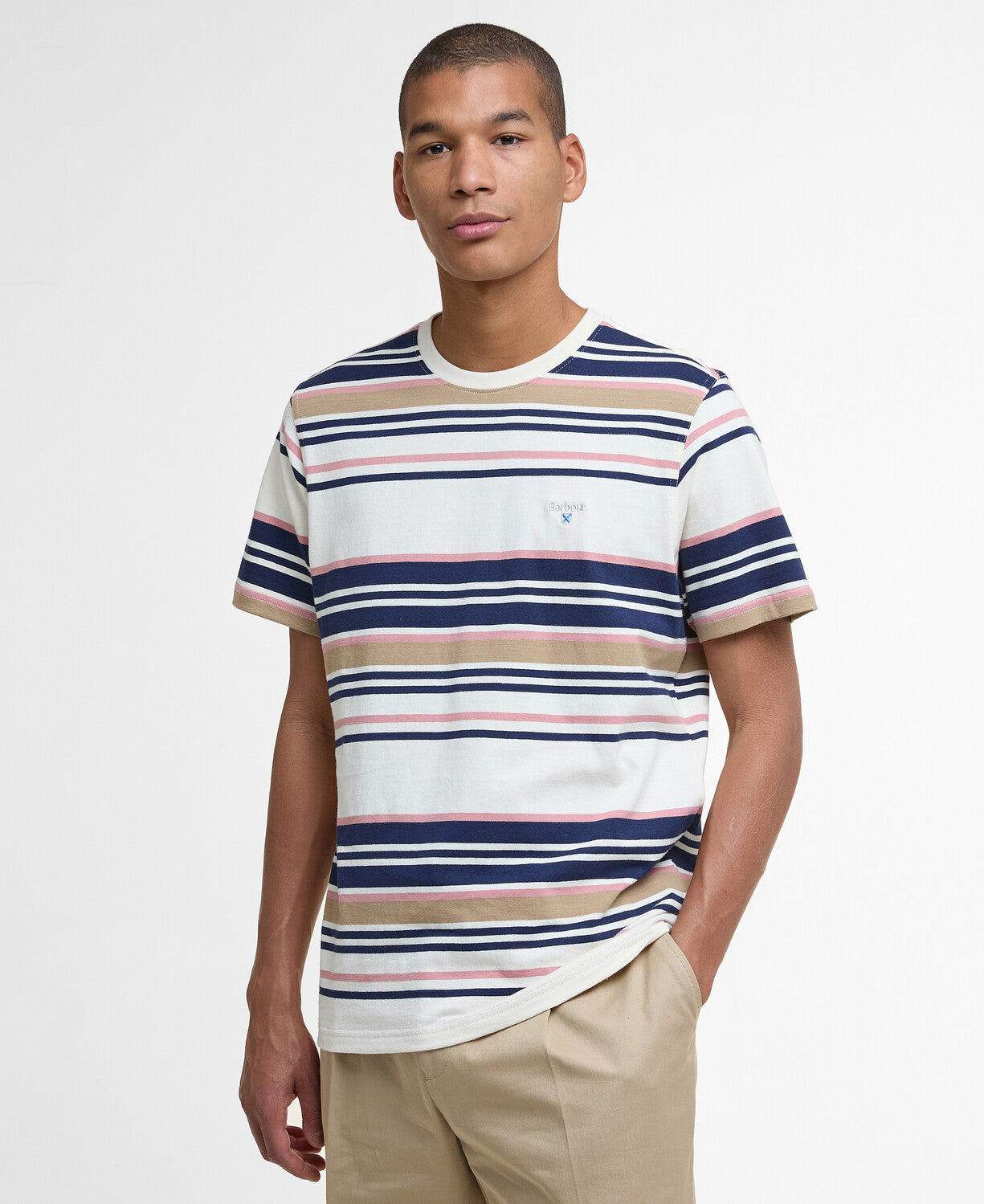 Aickmen Tailored Striped T-Shirt Barbour Men's T-Shirt – Brodie