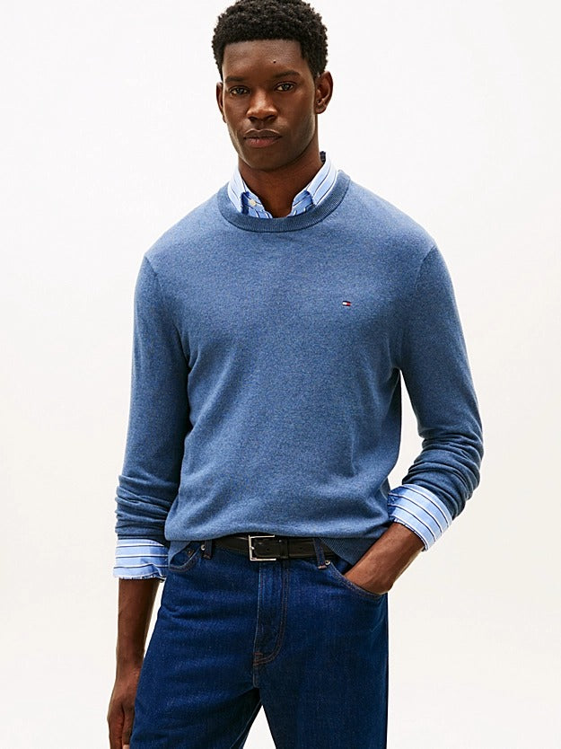 An image of the Tommy Hilfiger Crew Neck Jumper with Cashmere