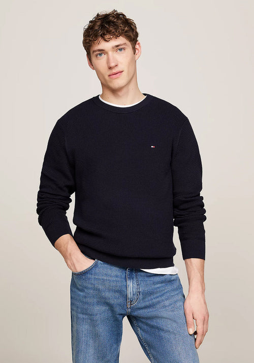 An image of the Tommy Hilfiger Refined Structure Crew Neck