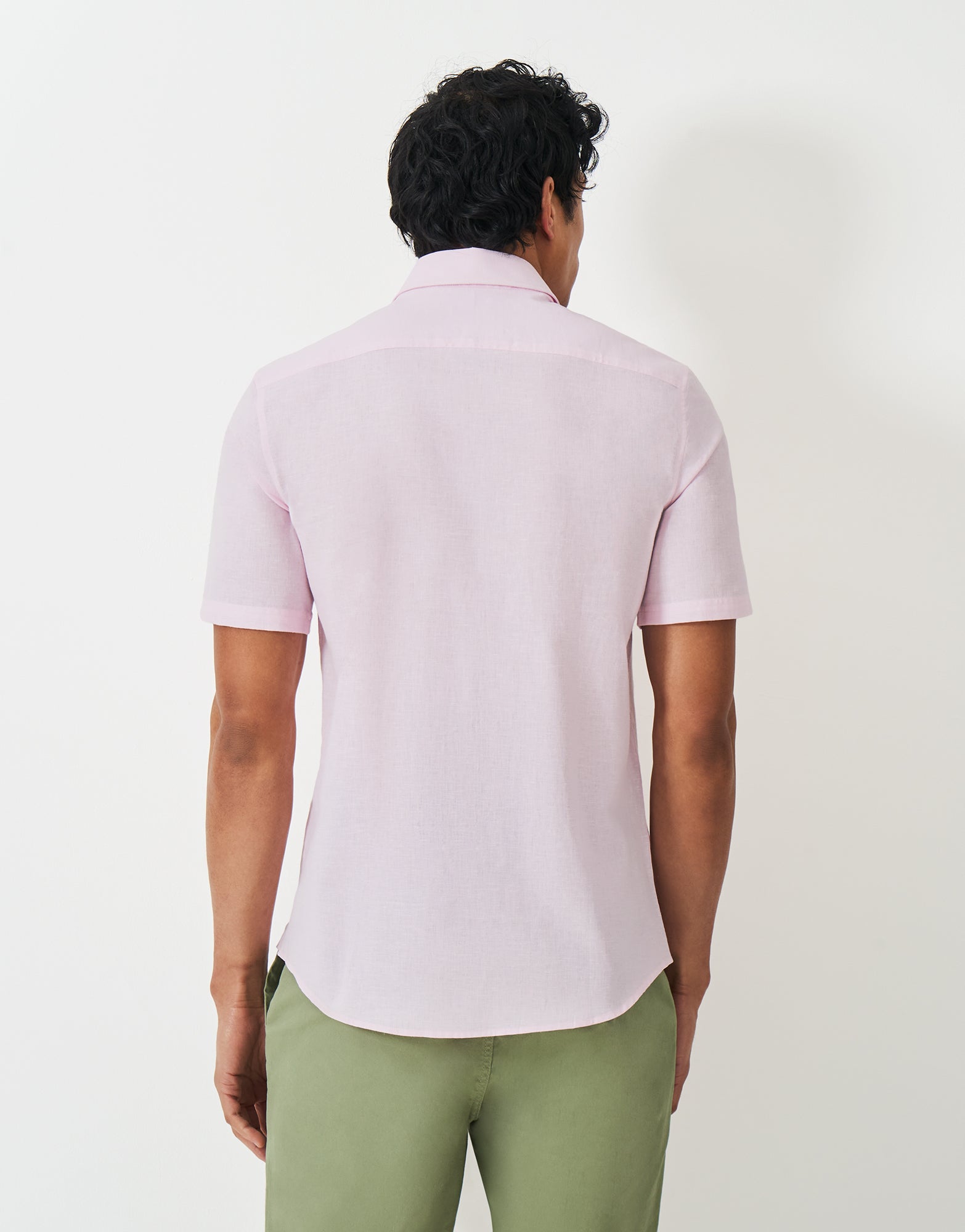 Short Sleeve Linen Blend Shirt