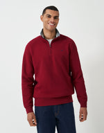 An image of the Crew Clothing Classic Half Zip Sweater