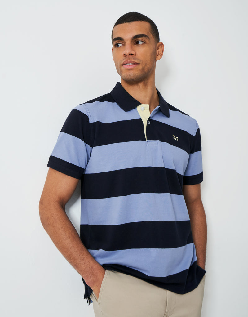 An image of the Crew Clothing Heritage Stripe Polo