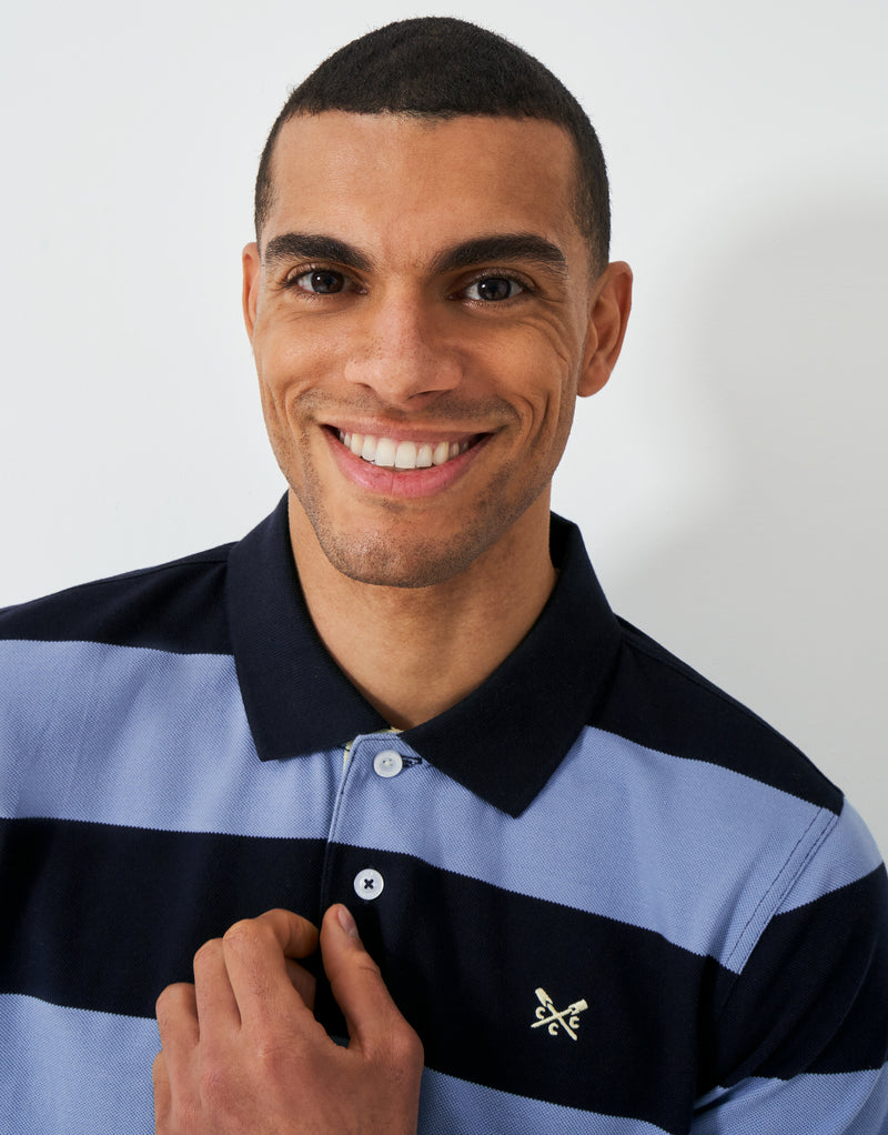 An image of the Crew Clothing Heritage Stripe Polo