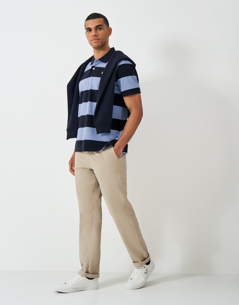 An image of the Crew Clothing Heritage Stripe Polo