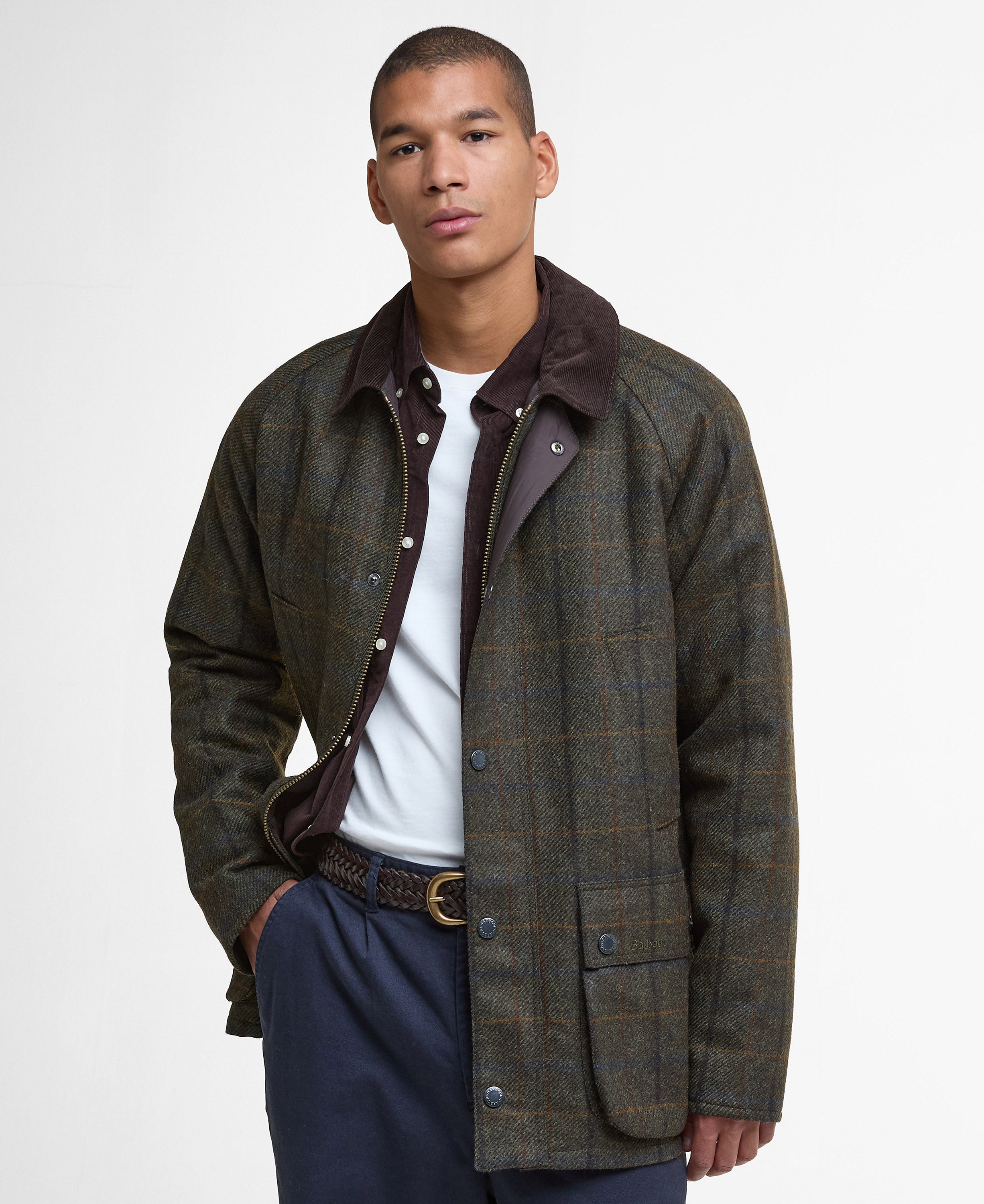 Barbour BEDALE ツイードジャケット 40 グレンチェック ウール 【公式