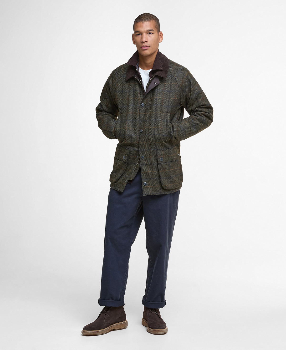 An image of the Barbour Bedale Check Wool Jacket