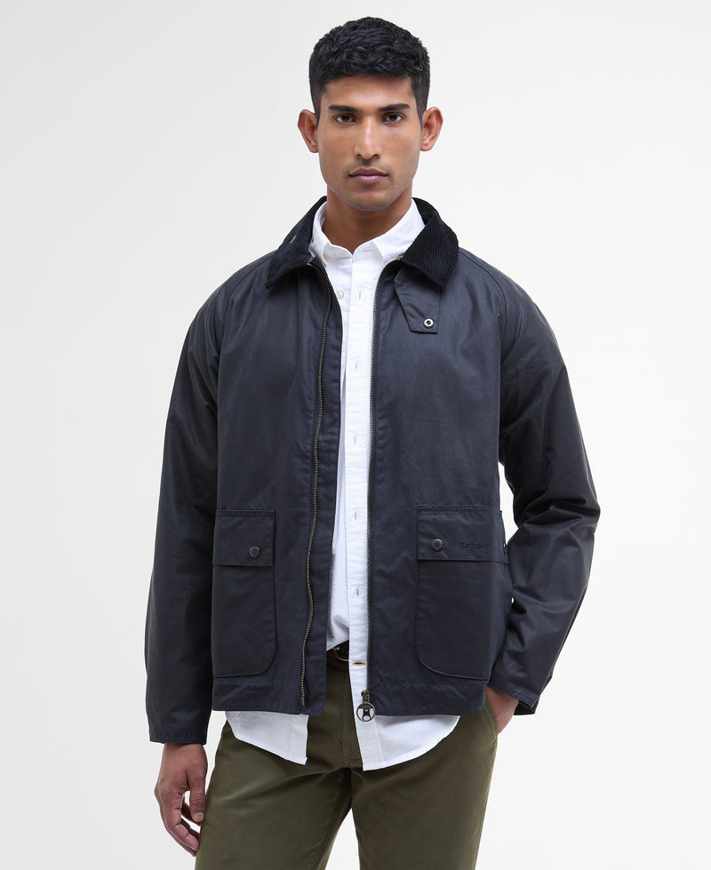 An image of the Barbour Short Bedale Wax Jacket