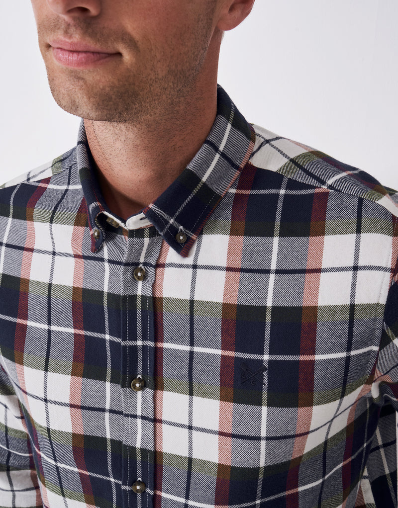 An image of the Crew Clothing Classic Fit Multi Check Flannel