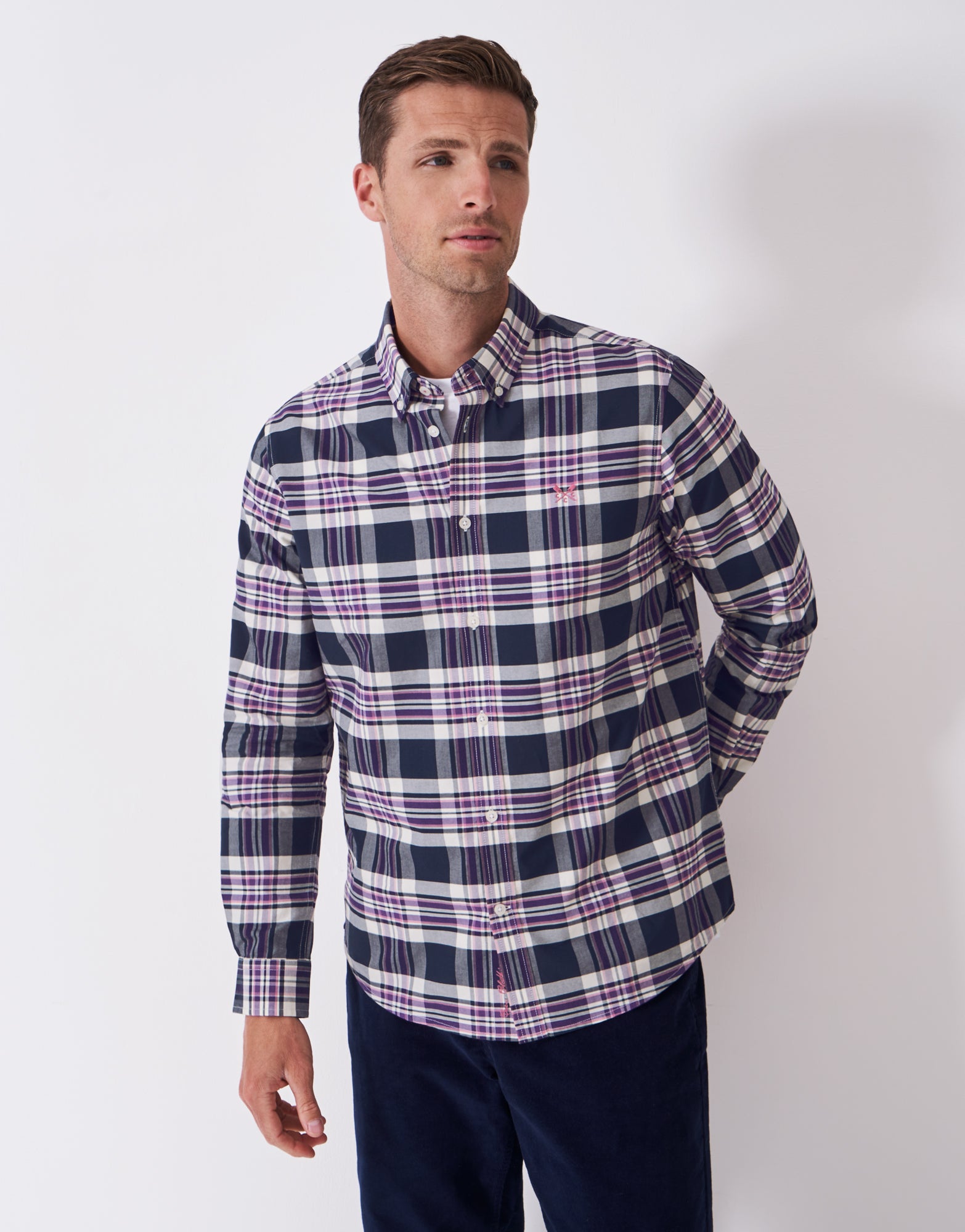 An image of the Crew Clothing Classic Fit Rupert Check Oxford