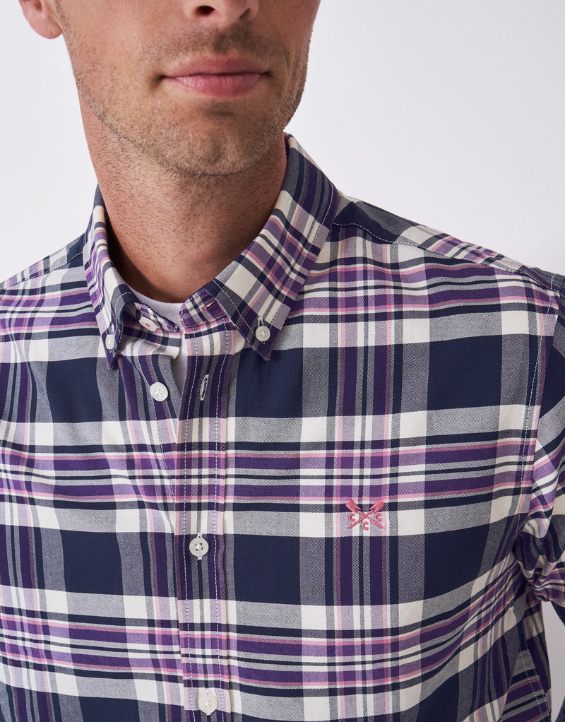 An image of the Crew Clothing Classic Fit Rupert Check Oxford