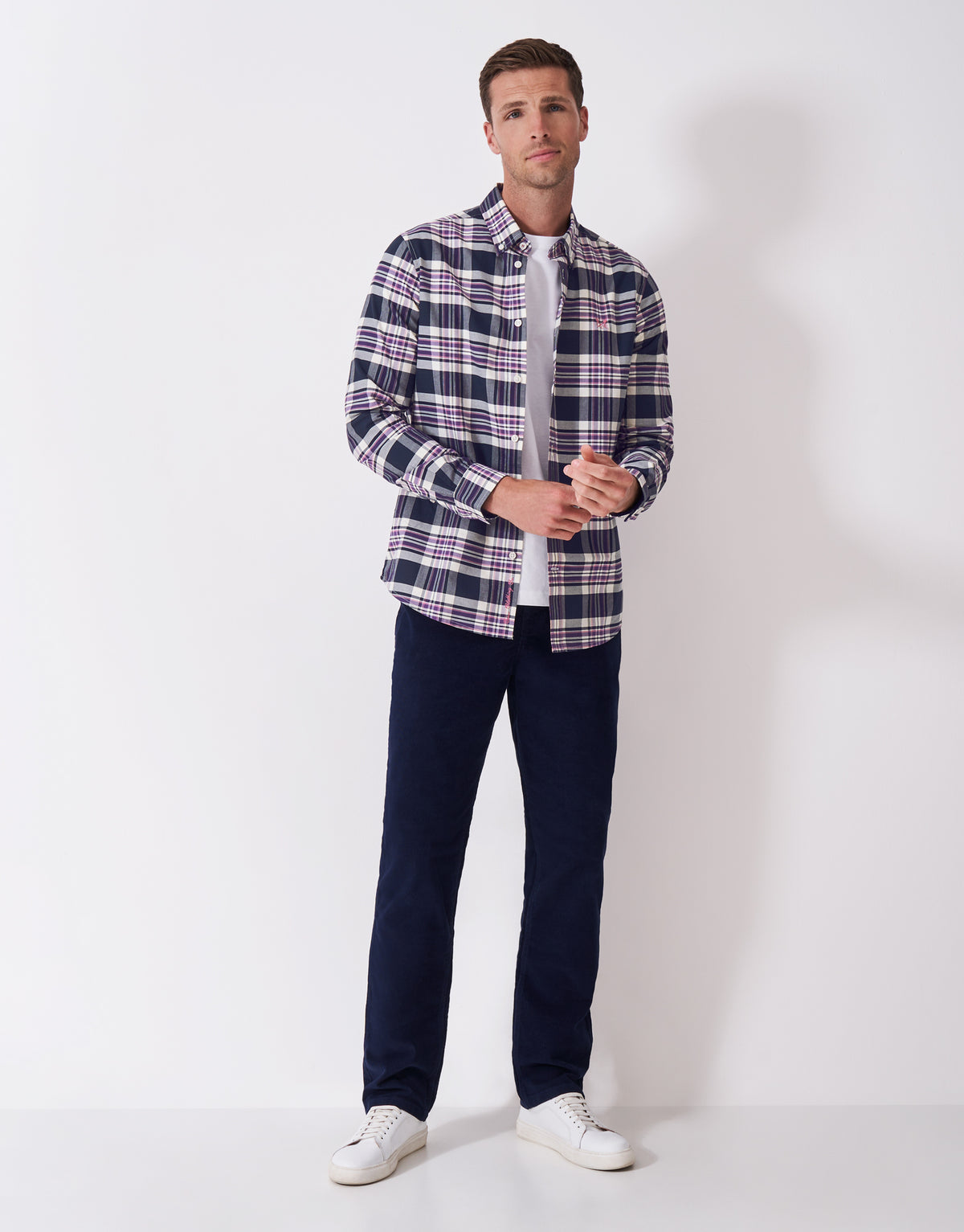An image of the Crew Clothing Classic Fit Rupert Check Oxford