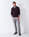 An image of the Crew Clothing Classic 1/2 Zip Jumper