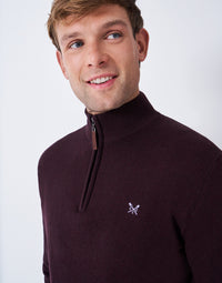 An image of the Crew Clothing Classic 1/2 Zip Jumper