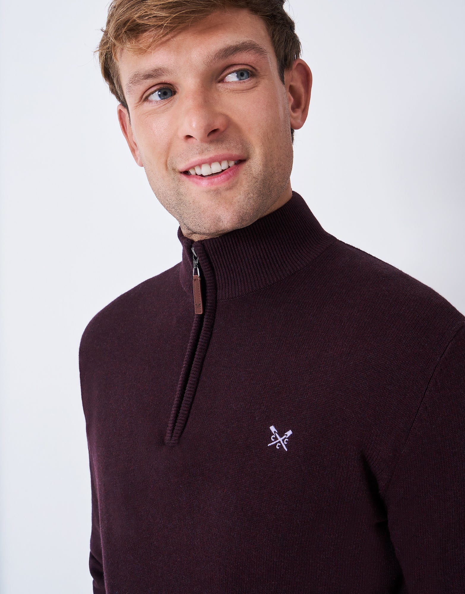 An image of the Crew Clothing Classic 1/2 Zip Jumper