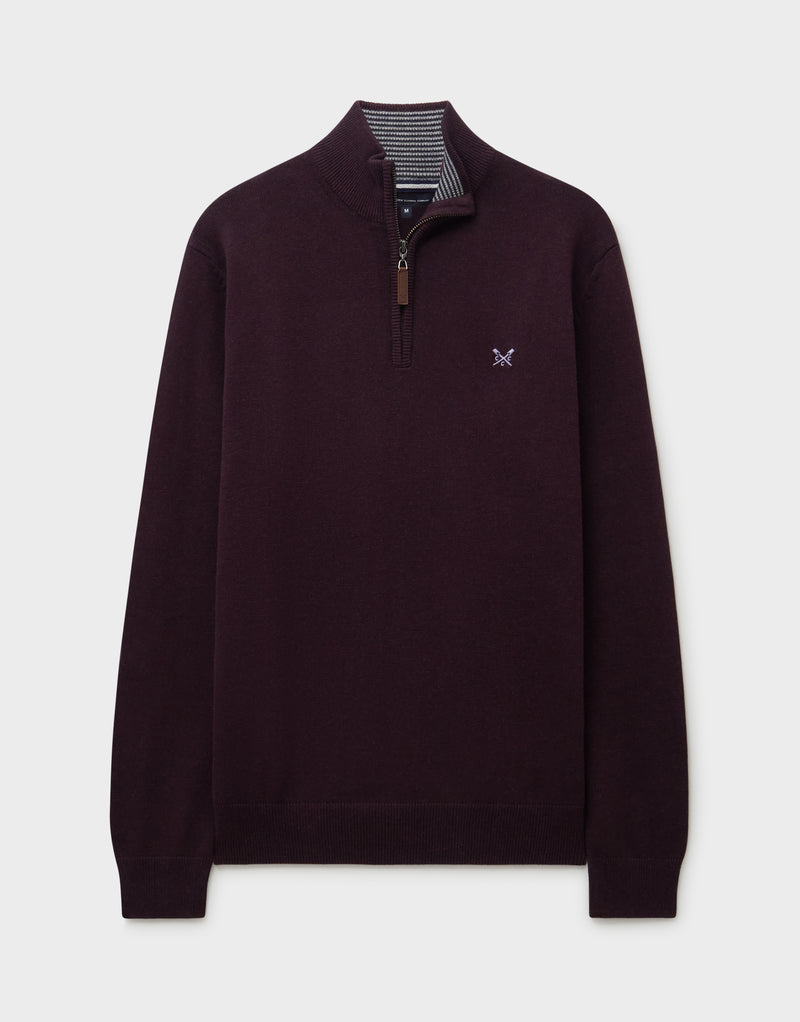 An image of the Crew Clothing Classic 1/2 Zip Jumper