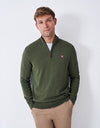 An image of the Crew Clothing Classic 1/2 Zip Jumper